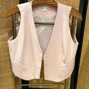 Light Pink Button-Front Vest